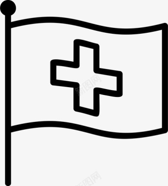 瑞士国旗旗帜图标图标