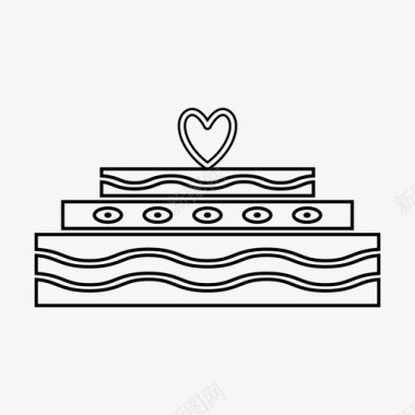 结婚蛋糕仪式聚会图标图标