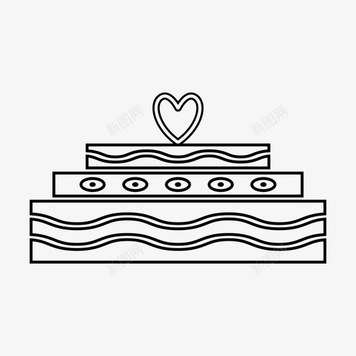 结婚蛋糕仪式聚会图标svg_新图网 https://ixintu.com 仪式 结婚蛋糕 聚会