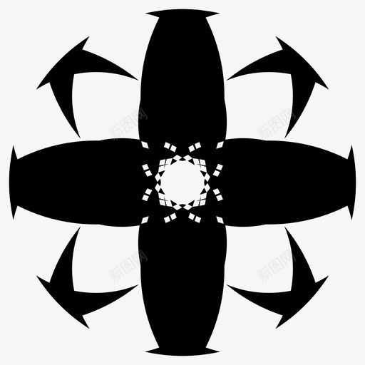 万花筒抽象几何图标svg_新图网 https://ixintu.com 万花筒 几何 形状 抽象 神圣 螺旋