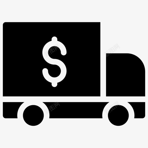 卡车银行送货图标svg_新图网 https://ixintu.com 卡车 车辆 运输 送货 银行 银行和金融字形图标