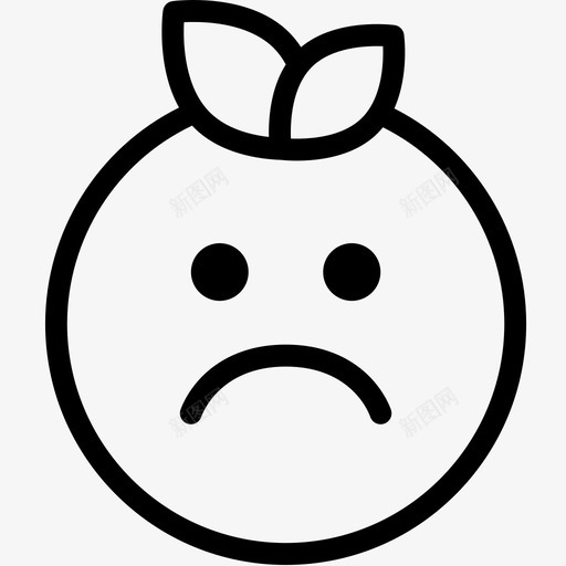 悲伤表情情绪图标svg_新图网 https://ixintu.com 悲伤 情绪 感觉 果味表情线 脸 表情