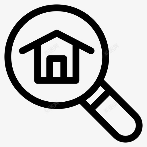 找家找房子房地产图标svg_新图网 https://ixintu.com 房地产 房地产概述 找家 找房子 搜索