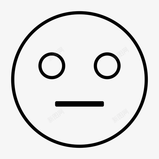 扑克脸情绪表情图标svg_新图网 https://ixintu.com 中性脸 情绪 扑克脸 表情