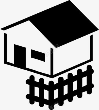 家篱笆房子图标图标
