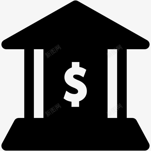 银行金融机构贷款图标svg_新图网 https://ixintu.com 业务填充 贷款 金融机构 银行
