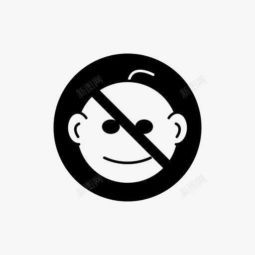 禁止儿童儿童婴儿图标svg_新图网 https://ixintu.com 儿童 婴儿 旅游 标志 禁止 禁止儿童