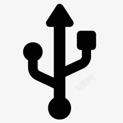 蚂蚁符号usb符号接口插头图标高清图片