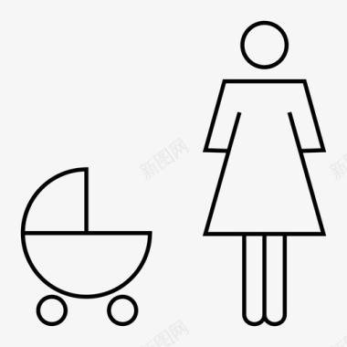 妈妈婴儿保育儿童保育图标图标