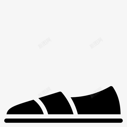 汤姆斯拖鞋鞋类男式图标svg_新图网 https://ixintu.com 汤姆斯拖鞋 男式 男式服装实心 鞋 鞋类