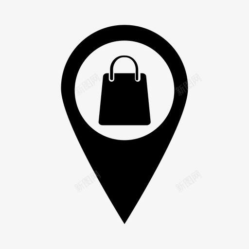 购物袋别针位置购物袋图标svg_新图网 https://ixintu.com 位置 购物袋 购物袋别针