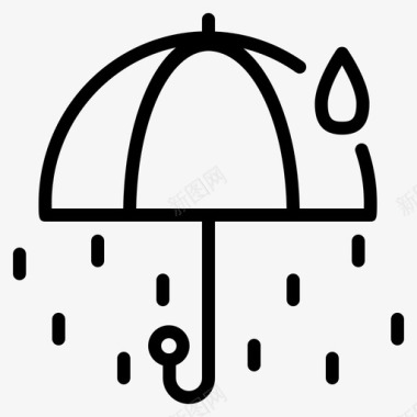 下雨预报季节图标图标