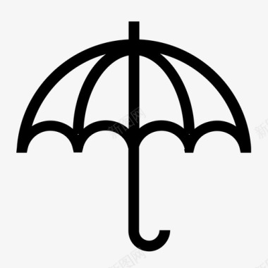 雨伞下雨天气图标图标
