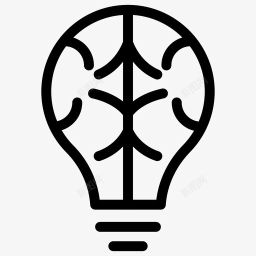 灯泡组想法图标svg_新图网 https://ixintu.com 想法 灯 灯泡 用户界面线图标 组