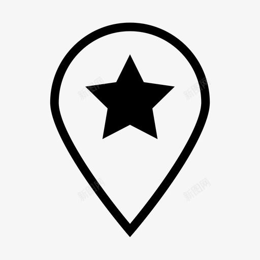 最喜欢的位置标识目的地方向图标svg_新图网 https://ixintu.com 地图 方向 星号 最喜欢的位置标识 目的地