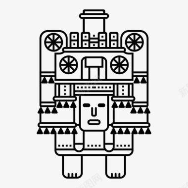 阿兹特克女神墨西哥图标图标