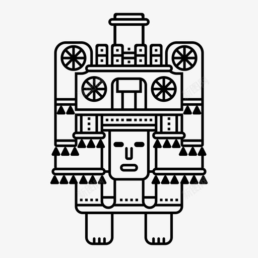 阿兹特克女神墨西哥图标svg_新图网 https://ixintu.com 墨西哥 阿兹特克女神