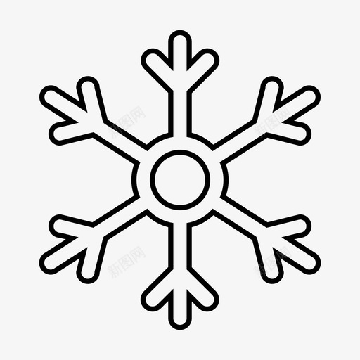 雪花寒冷凉爽图标svg_新图网 https://ixintu.com 云 凉爽 天气 寒冷 雪花