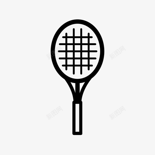 网球拍设备游戏图标svg_新图网 https://ixintu.com 体育图标 游戏 网球拍 设备 运动