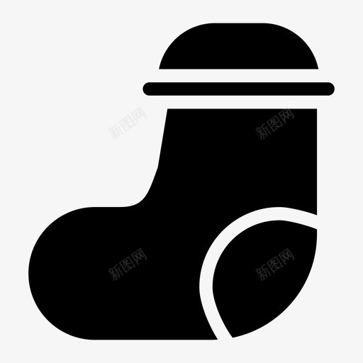 袜子布料时尚图标svg_新图网 https://ixintu.com 圣诞雕文图标第一卷 布料 时尚 穿着 节日 袜子