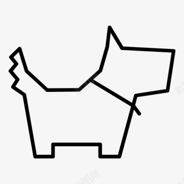 狗小狗自大的动物图标图标