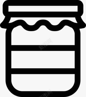 罐子玻璃果酱图标图标