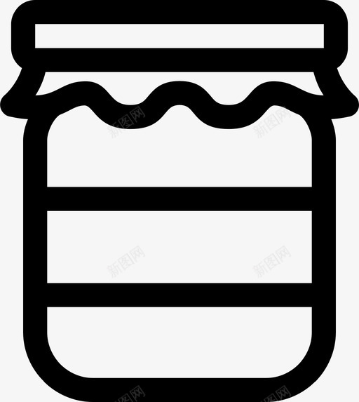 罐子玻璃果酱图标svg_新图网 https://ixintu.com 果酱 果酱罐子 玻璃 瓶子 罐子