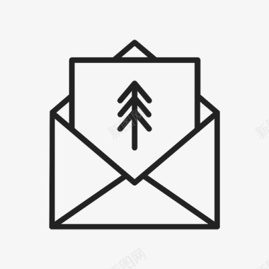 圣诞邮件装饰新年图标图标