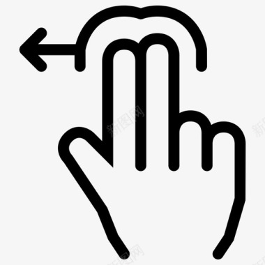 两个手指轻拍和拖动两个手指点击和拖动手势图标图标