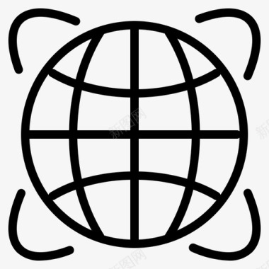 全球国际地理位置图标图标