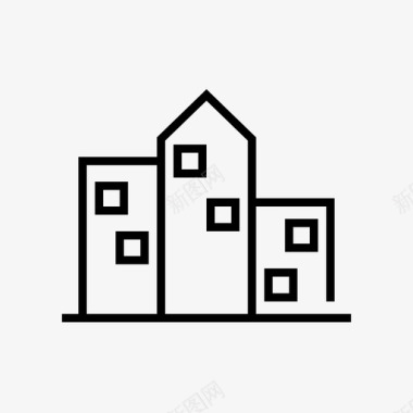 位置城市建筑住宅图标图标