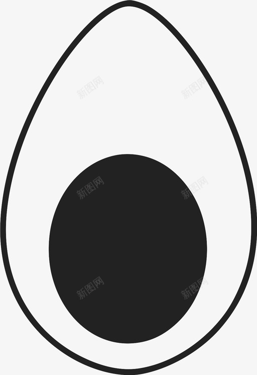 鸡蛋鳄梨食物图标svg_新图网 https://ixintu.com 食物 鳄梨 鸡蛋