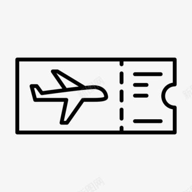 有票飞机旅行图标图标