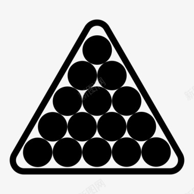 双人球台球金字塔图标图标