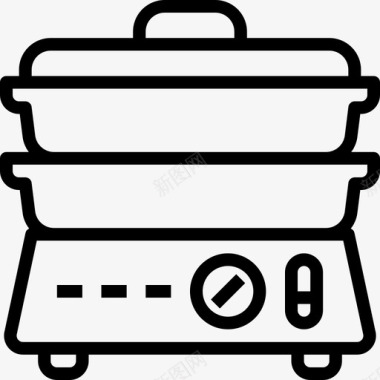 蒸锅烹饪食物图标图标