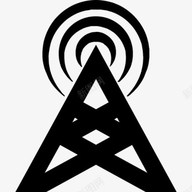 广播塔电台无线电波图标图标