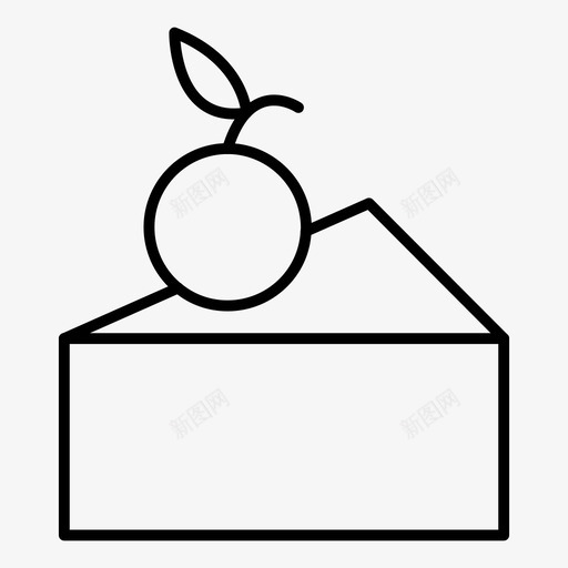 蛋糕假日松饼图标svg_新图网 https://ixintu.com 假日 圣诞节细线卷1 松饼 甜点 糕点 蛋糕