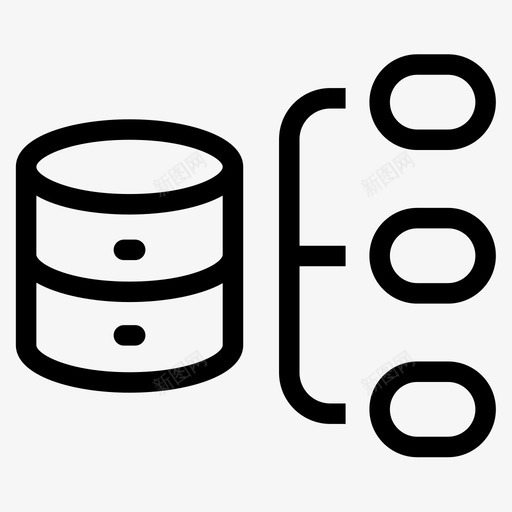 存储架构数据图标svg_新图网 https://ixintu.com 存储 托管 数据 服务器 架构