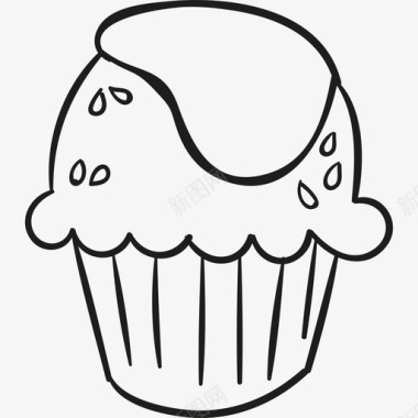 奶油蛋糕食物小酒馆和餐厅图标图标
