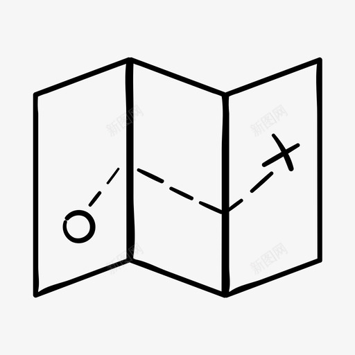藏宝图手绘假日图标svg_新图网 https://ixintu.com 位置图 假日 手绘 旅行 标记 藏宝图