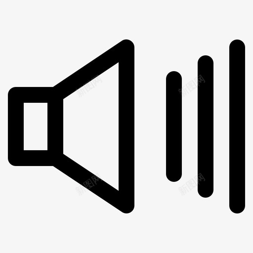 音量声音用户界面基本线图标svg_新图网 https://ixintu.com 声音 用户界面基本线 音量