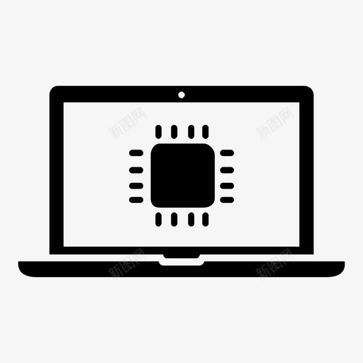 笔记本电脑微芯片处理器图标svg_新图网 https://ixintu.com 处理器 微芯片 笔记本电脑 笔记本电脑功能