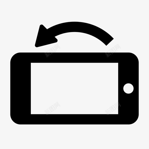 旋转iphone设备向左图标svg_新图网 https://ixintu.com ios11个ui元素实心 向左 屏幕 旋转 旋转iphone 设备