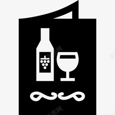 葡萄酒菜单酒饮料图标图标