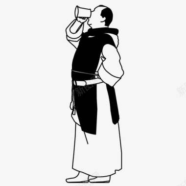 僧侣德鲁伊幻想人物图标图标