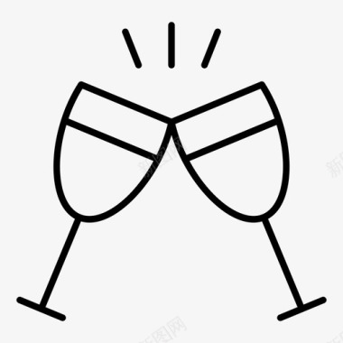 香槟酒瓶庆祝图标图标