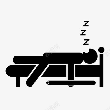 睡觉的建筑师床项目图标图标