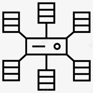 计算集群数据图标图标