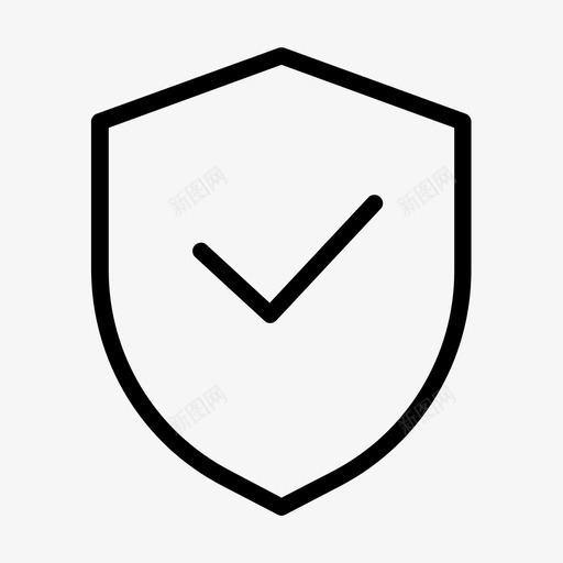 盾牌徽章检查图标svg_新图网 https://ixintu.com 保护 徽章 检查 盾牌