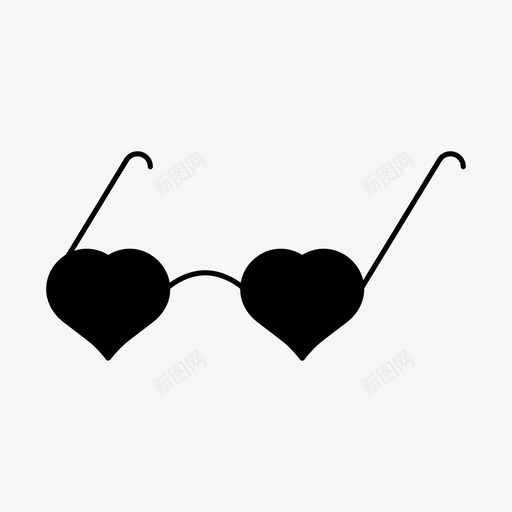 心形眼镜心形爱情图标svg_新图网 https://ixintu.com 心形 心形眼镜 情人节 爱情